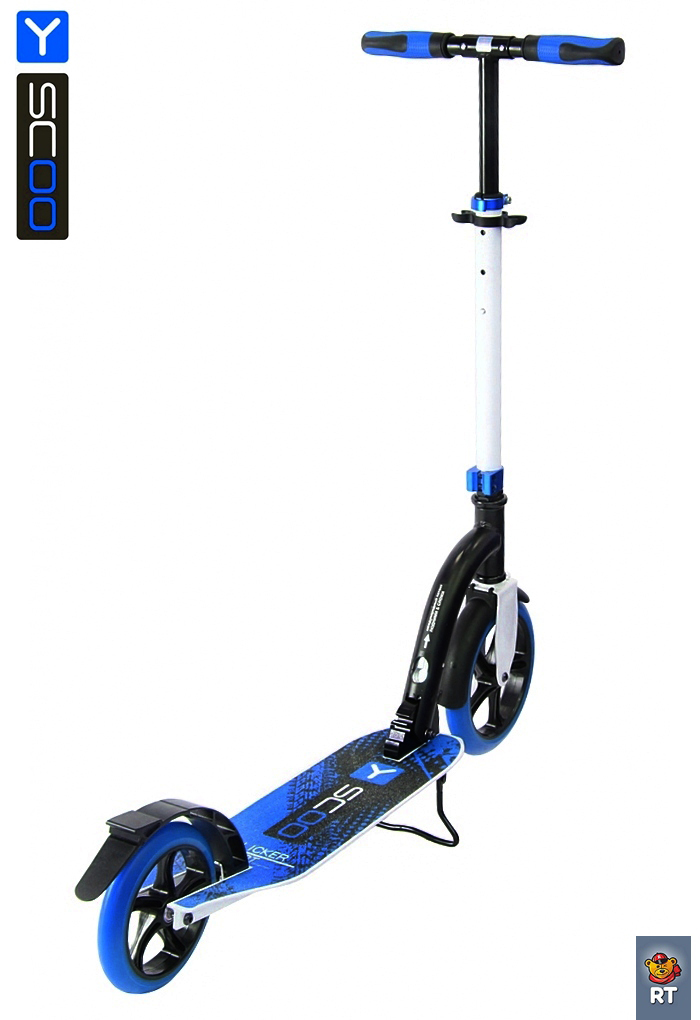 Самокат y-scoo Rt 230 Slicker New Technology blue синий двухколёсный Самокат y-scoo Rt 230 Slicker New Technology blue синий двухколёсный